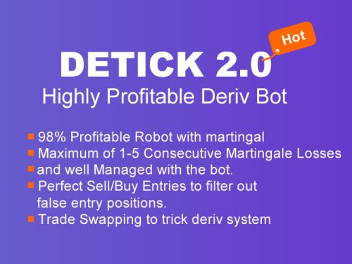 DeTick 2.0 – A Highly Profitable Deriv Trading Robot